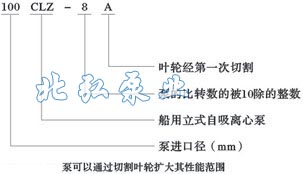 CLZ系列船用立式自吸離心泵型號含義